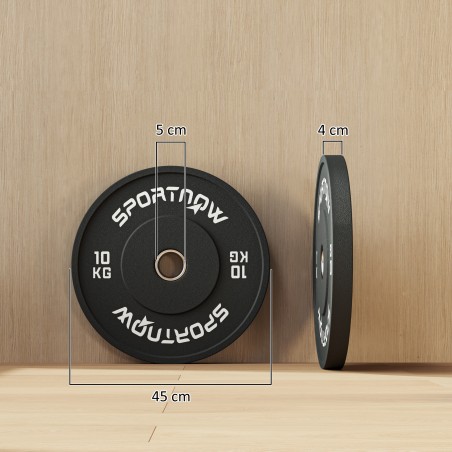 Hantliketaste komplekt, 2 × 10 kg, olümpiastandard, kummist, must