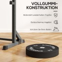 Hantliketaste komplekt, 2 × 10 kg, olümpiastandard, kummist, must