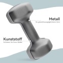 2 × 6 kg kuusnurksete libisemiskindlate hantlite komplekt, hall