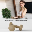 6-osaline terasest hantlikomplekt raskustega 1 kg, 2 kg ja 3 kg