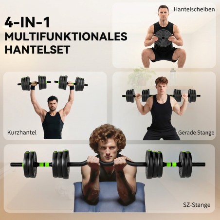 Reguleeritav hantlikomplekt 20 kg jõutreeninguks