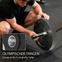 Olümpiatõstekang 5 cm hülsse, terasest, kandevõimega 100 kg, must