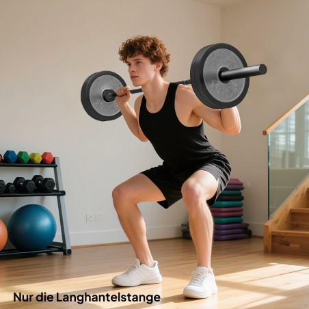 180 cm olümpiahantlikang terasest, kandevõimega 200 kg, must