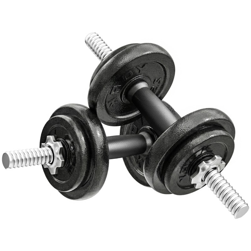 Reguleeritav 2-in-1 hantli- ja kangikomplekt kuni 20 kg, hall