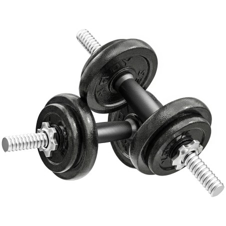 Reguleeritav 2-in-1 hantli- ja kangikomplekt kuni 20 kg, hall