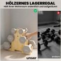 Hantlikomplekt (3 paari: 1 kg, 3 kg, 5 kg) koos puidust alusega – libisemiskindel haare, kuusnurkne malmdisain, helehall