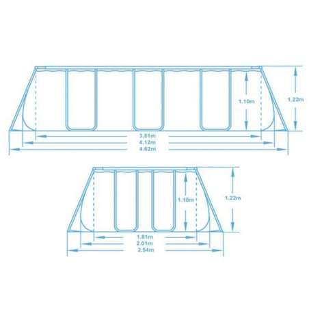 Raamiga aiabassein 412x201x122 cm 17in1 Be... | FreshDesign.ee