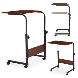Sülearvutilaud ratastel, tumepruun
