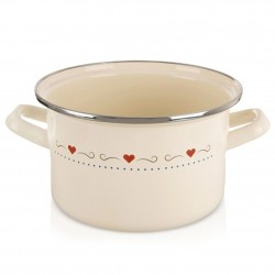 Kreemjas emailpott TONCA 18 cm, 2 liitrit