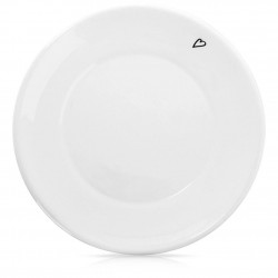 Väike keraamiline taldrik, valge HEART taldrik,...