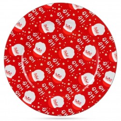 Punane jõuluvana taldrik, 33 cm