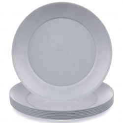 Madalad plastikust söögitaldrikud, hall SANDY,...