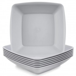 Sügavad plastikust söögitaldrikud, hall SANDY,...