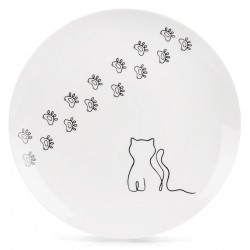 Valgest portselanist magustoidutaldrik CAT,...