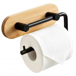 Metallist bambusest tualettpaberihoidja, must,...