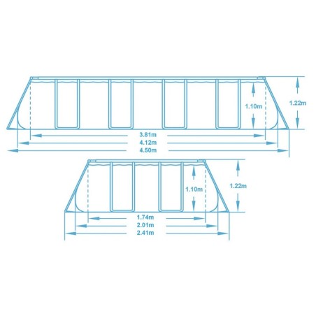 Raamiga aiabassein 412x201x122 cm + lisad,... | FreshDesign.ee