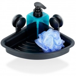 Nurga duširiiul, must, iminappadega, 28x22x12 cm