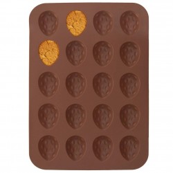 Pruun silikoonist küpsisevorm pähklitega SILLINIE