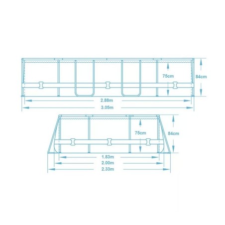 Raamiga aiabassein 305 x 200 x 84 cm + lis... | FreshDesign.ee