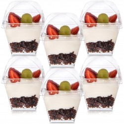 Magustoidu tassid, kaanega suupisted 180 ml, 6 tk.