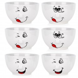 Keraamilised emotikonid 13,5 cm, 550 ml, 6 tk.
