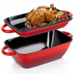 Emailitud malmist kaanega röstimispann 2in1...