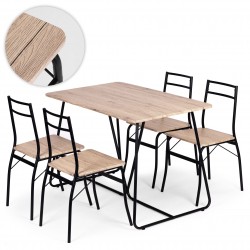 Söögitoa mööbli komplekt Laud + 4 tooli PARIS...