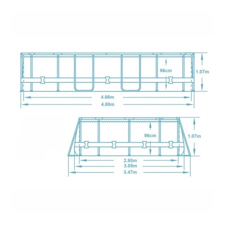 Raamiga aiabassein 488 x 305 x 107 cm lisa... | FreshDesign.ee