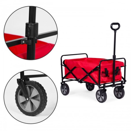 Kokkupandav transpordikäru, suur, punane, ... | FreshDesign.ee