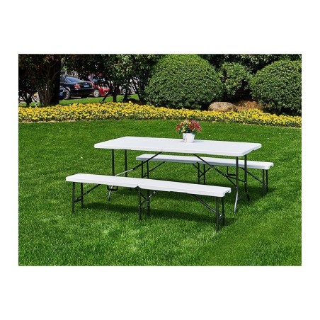 Toitlustuslaud 180cm + 2 pinki, valge peok... | FreshDesign.ee