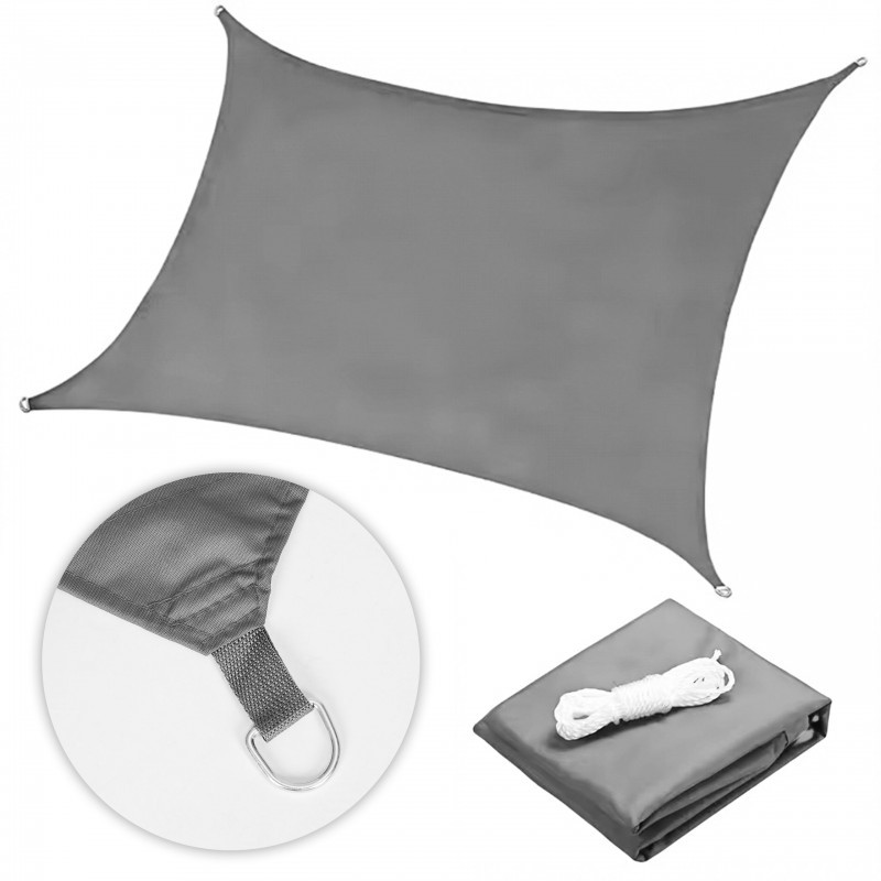 Päikesepuri 5 x 5 m hall kandiline | FreshDesign.ee