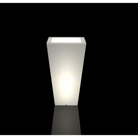 Valge lillepott Slim valgustusega | FreshDesign.ee
