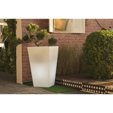 Valge lillepott Slim valgustusega | FreshDesign.ee