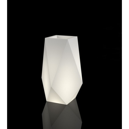 Valge lillepott Vulkaan valgustusega | FreshDesign.ee