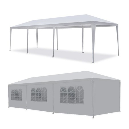 Aia paviljoni peotelk, 3x9 m, 8 seina, valge | FreshDesign.ee
