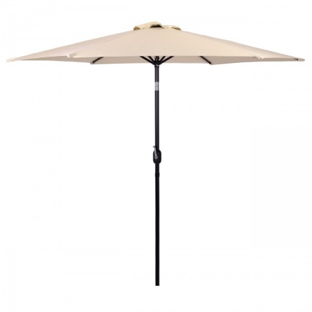 Suur viltune katkine aiavari vändaga, 6 ribi, beež 270 cm