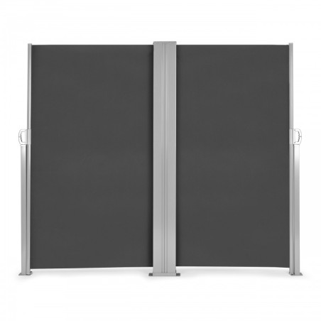 Kahepoolne vari markiis 300x300x180 cm päikesevari privaatsusekraan Antratsiit