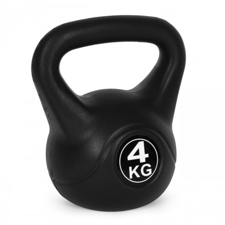 Kettlebell sangpomm 4 kg treeninguks, must