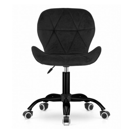 Laia seljatoega pööratav kontoritool, must samet | FreshDesign.ee