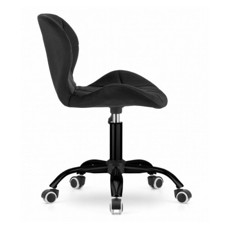 Laia seljatoega pööratav kontoritool, must samet | FreshDesign.ee