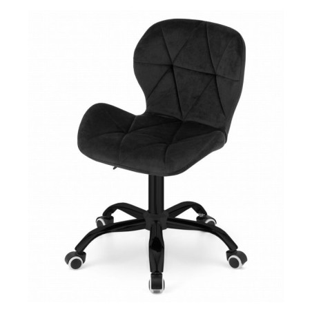 Laia seljatoega pööratav kontoritool, must samet | FreshDesign.ee