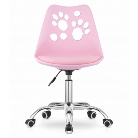 PRINT Tool Roosa kunstnahast pöörlev kroomitud alusega