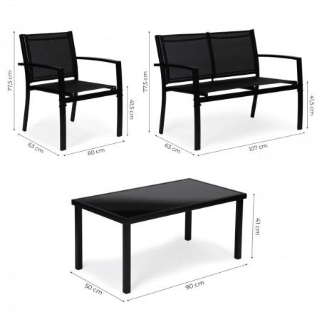 Aiamööbli komplekt, laud, pink, tugitoolid... | FreshDesign.ee