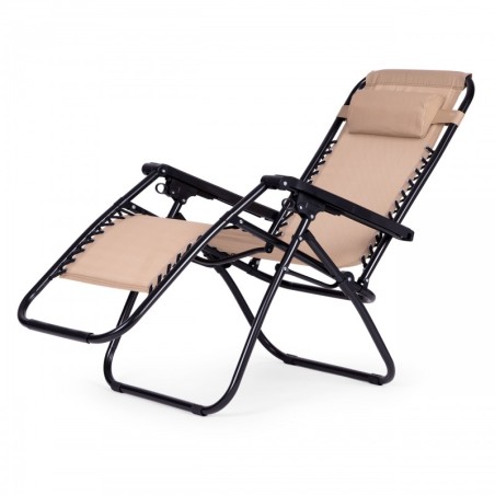 Reguleeritava seljatoega aia lamamistool - beež | FreshDesign.ee
