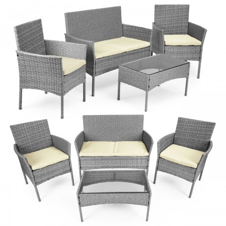 Aiamööbli komplekt – pink, laud, toolid, hall | FreshDesign.ee