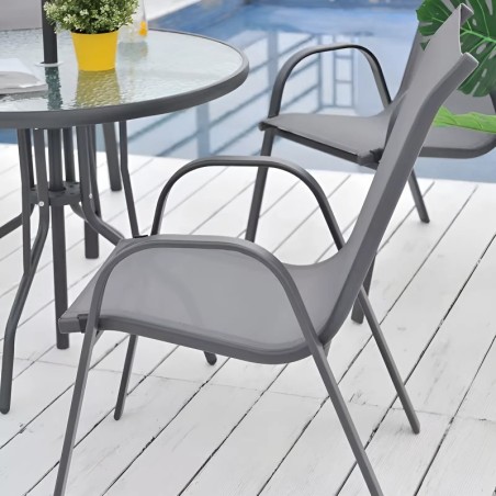 4 aiatooli komplekt terrassile või rõdule, hall | FreshDesign.ee