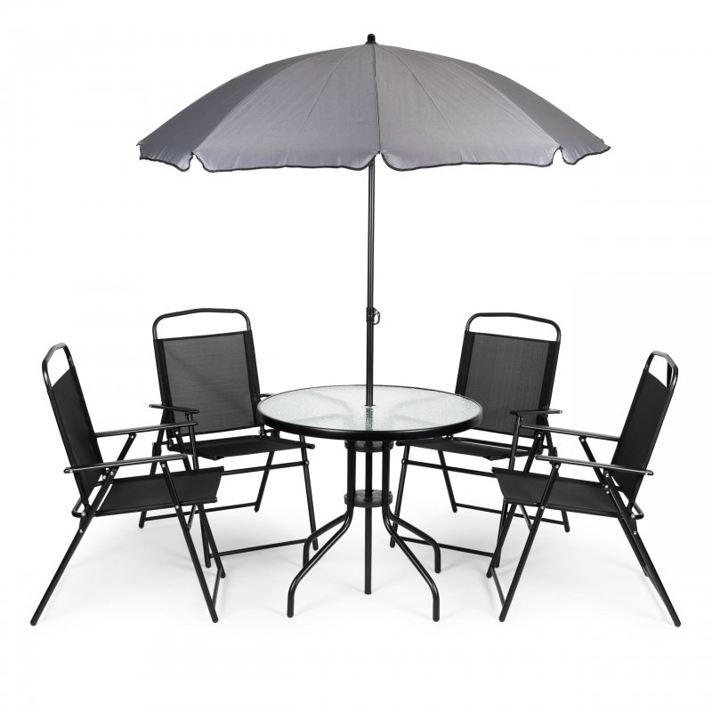 Aiamööbli komplekt, laud, 4 tooli + vari | FreshDesign.ee