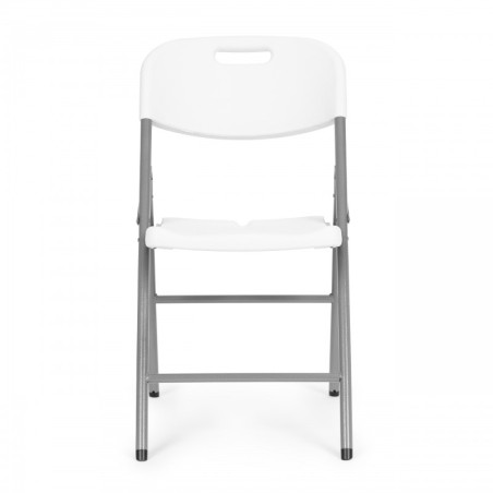 Kaks kokkupandavat tooli, HDPE materjal, valge
