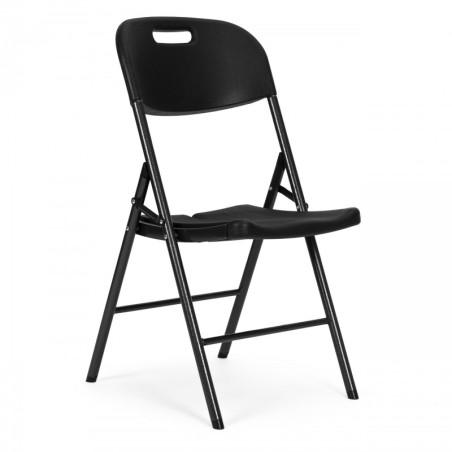 Kaks kokkupandavat tooli, metall, HDPE, must | FreshDesign.ee