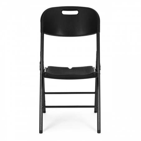 Kaks kokkupandavat tooli, metall, HDPE, must | FreshDesign.ee